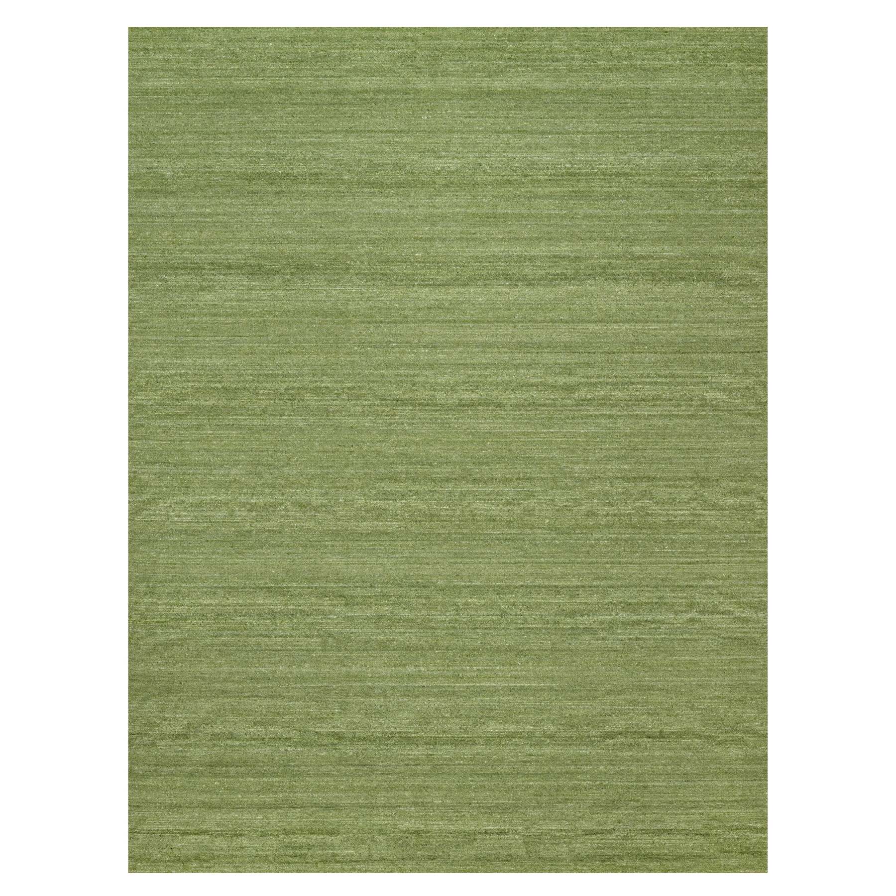 9'x12' Olive Green, Plain Modern Striae Design, Tone on Tone, Soft Pile, Pure Wool, Hand Loomed, Oriental Rug